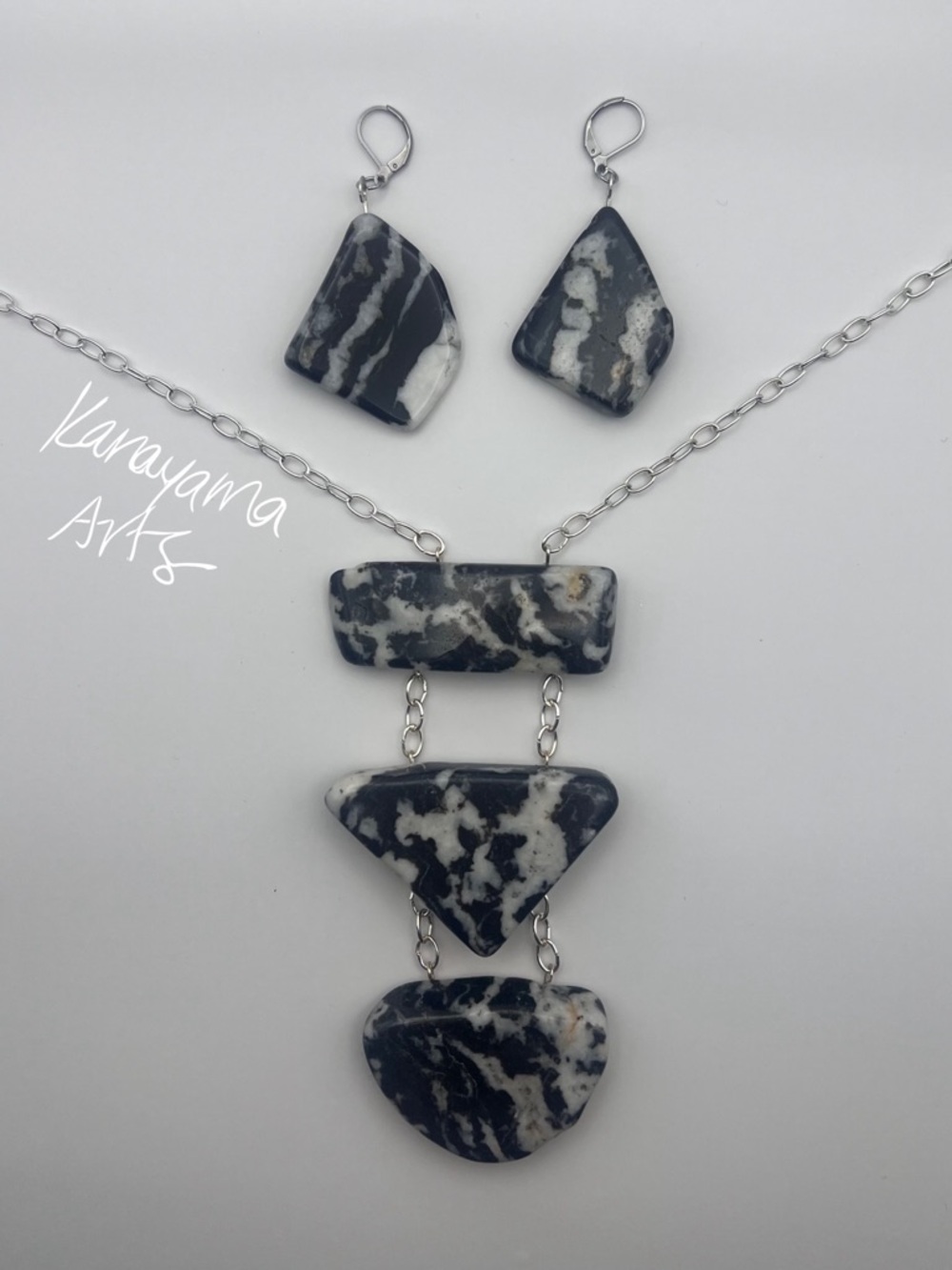 Super Chunky Zebra Jasper Statement Necklace